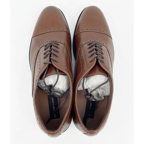 Fairlane Men's Feawin Flex Oxford Shoes 13 Brown Leather Lace Up Heel NWOB - Picture 8 of 12